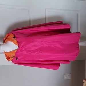 NWT Cathy's Place Reversible Rain Pancho with Hood